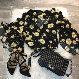 Crop Sunflower Blouse